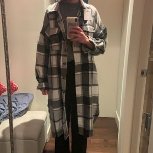 NEW with tags long plaid duster